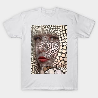 Blond woman face circles T-Shirt